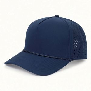 Gorra de Béisbol Personalizada al por Mayor, 100% Poliéster, con Logotipo Empresarial, Perforaciones Cortadas con Láser, con Cuerda, Impermeable, Deportiva - Product Image 6