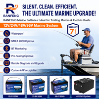 Batería de Litio Marina LiFePO4 de 38.4V 50Ah, NMEA 2000, Impermeable, de Ciclo Profundo, para Barcos, Yates, Energía Solar, 60Ah 100Ah 105Ah 150Ah 300Ah