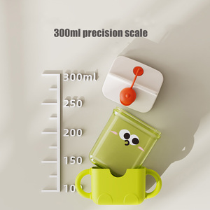 ถ้วยน้ำดื่มพลาสติกสำหรับเด็กปราศจาก BPA แก้วนมพร้อมที่จับถ้วยน้ำกันรั่วสำหรับเด็กทารกขายส่ง - Product Image 5