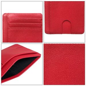 Portefeuille porte-cartes de visite en cuir PU de haute qualité avec logo personnalisé, blocage RFID, pour cadeau - Product Image 5