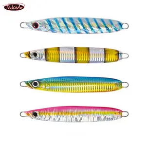 TAKEDO pemikat ikan, disesuaikan LF19B 110g 160g 200g 280g logam vertikal Jigging datar berat seperti hidup Lead Bass Lure