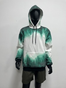 เสื้อฮู้ดดี้ผู้ชายผ้าฝ้าย 100% เนื้อหนา พิมพ์ลายพิเศษทั้งตัว ปักลาย OEM สไตล์สตรีทแวร์ ลุคซักฟอก - Product Image 2