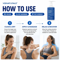 Gel Apaisant et Rafraîchissant pour les Muscles, Soulagement des Douleurs Musculaires et Articulaires pour Genoux, Cou, Hanches, Épaules, et Douleurs Dorsales Simples, Incolore, au Menthol