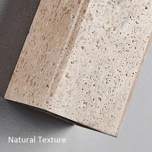 Wabi Sabi Travertin <span class=keywords><strong>Extérieur</strong></span> Pierre <span class=keywords><strong>Applique</strong></span> <span class=keywords><strong>Murale</strong></span> Étanche Lumière LED <span class=keywords><strong>Applique</strong></span> pour Porte Couloir et Chambre Décor - Product Image 5
