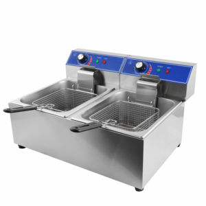 स्टेनलेस स्टील 6l डुअल टैंक इलेक्ट्रिक डीप फ्रायर के लिए इलेक्ट्रिक फ्रायर वाणिज्यिक फ्रायर चिकन फ्रेंच फ्राइज़ खानपान व्यवसाय - Product Image 1