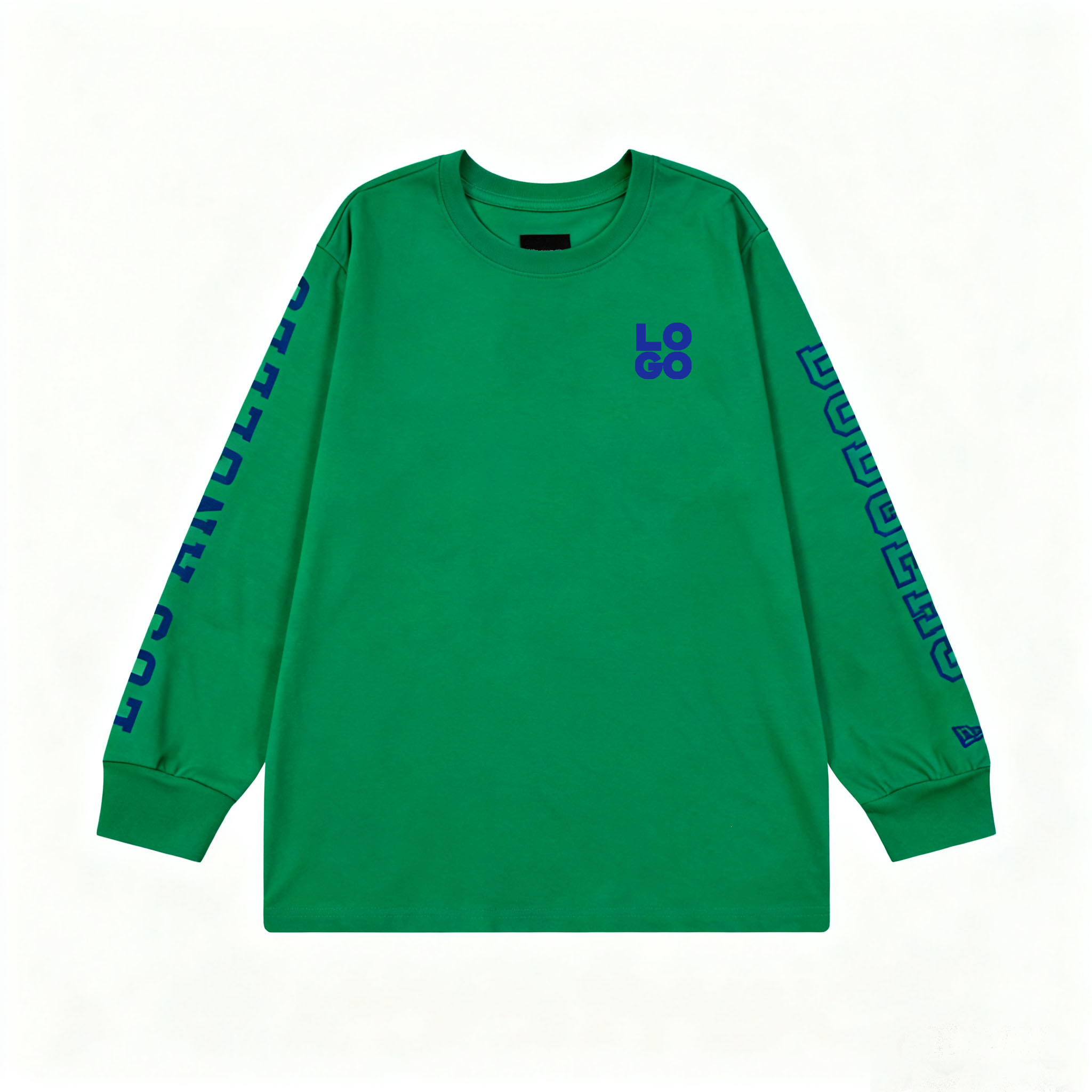 Embroidered crewneck sweatshirt without hood