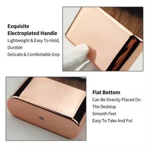 Custom Logo Kabuki Tanning Body Applicator Brush Synthetic Hair Plastic Handle Big Size Foundation Makeup Single Brush Face - Product Image 4