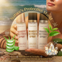 Spray Fijador de Maquillaje Herbal Natural de Marca Privada HKH OEM, Resistente al Agua, Acabado Natural, Control de Grasa, Personalizable