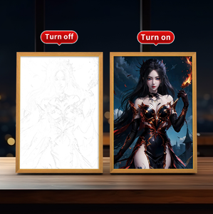 <span class=keywords><strong>Anime</strong></span> Poster Night Light LED 3 colores Marco de fotos de madera Lámpara para decoración de dormitorio Marco de fotos con luz Led - Product Image 2