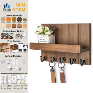 Rebee Vision - Estante de Pared Rústico y Ecológico de Madera para Llaves, Organizador de Correo Apilable e Impermeable para Sala de Estar Estilo Granja, Nuevo - Product Image 1
