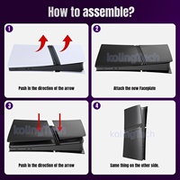 Couverture noire Pro Digital Edition pour les nouveaux panneaux de coque de console PS5 Pro façade de remplacement pour accessoires PlayStation 5 Pro