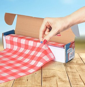 <span class=keywords><strong>54</strong></span> inch <span class=keywords><strong>x</strong></span> 100 Feet / 300 feet Đỏ gingham nhựa bảng Bìa 8 feet nhựa dùng một lần khăn trải bàn cuộn trong một cắt - Product Image 3