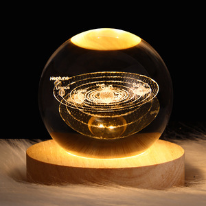 Wholesale Art Crystal Ball <strong>Night</strong> Lamp 3d Decoration Led <strong>Night</strong> <strong>Lights</strong> Desktop 3d <strong>Moon</strong> <strong>Night</strong> <strong>Lights</strong> for Gifts - Product Image 6