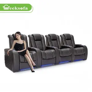 Geeksofa-sofá eléctrico reclinable para sala de estar, asientos de Cine de cuero personalizados, muebles comerciales modernos