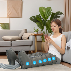 Masajeador de Piernas por Compresión de Aire de 6 Cámaras, Versión Manual, Económico, para Personas que Pasan Mucho Tiempo de Pie, Sedentarios o Postrados en Cama - Product Image 1