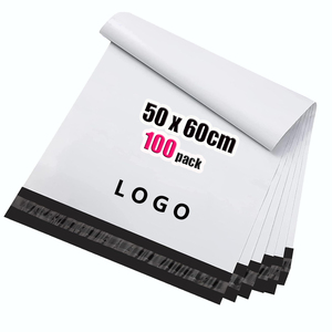 Bolsas de Embalaje Blancas Autoadhesivas Personalizadas, Impresas, Ajustables, de 0.5mil (0.5mm) de Grosor, 50x60cm, 100 Unidades, para Ropa de Gran Tamaño - Product Image 1