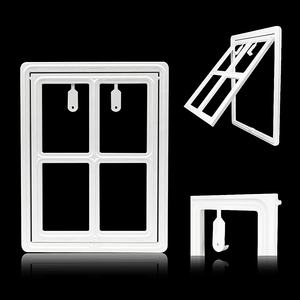 थोक प्लास्टिक पालतू कुत्ते दरवाजा चुंबकीय ताला सुरक्षित बिल्ली स्क्रीन खिड़की के लिए फ्लैप गेट - Product Image 5