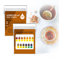Bandelettes de test de pH pour Kombucha, plage de 0 à 6 pH, pour la surveillance de la fermentation du Kombucha, kit de test de thé fermenté fait maison, OEM