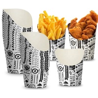 Boîte à frites en papier blanc, 10 pièces, boîtier en Carton, taille personnalisée