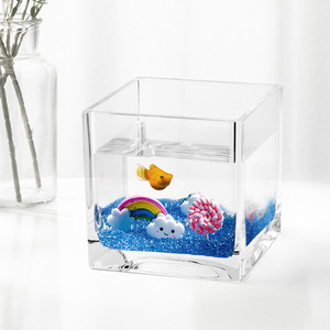 Réservoir d'<span class=keywords><strong>aquarium</strong></span> en plastique incassable incassable en cristal transparent robuste réservoir de poissons <span class=keywords><strong>aquarium</strong></span> de bureau poisson rouge réservoir de poissons Betta - Product Image 2