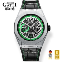 Bonest Gatti Japan-Uhrwerk Uhren Mechanische Automatik Wasserdichte Business-Armbanduhr BG9601-B2