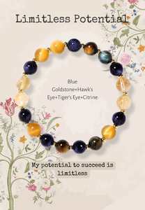 กำไลข้อมือหินบำบัด Go2boho ไร้ขีดจำกัดสำหรับผู้ชายผู้หญิงกำไลลูกปัดหินลาวาฮาวไลท์ธรรมชาติ - Product Image 1