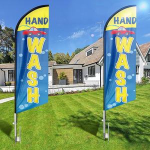 ترويج مخصص شعار تصميم الترويجي قطرة المسيل للدموع المعرض التجاري في الهواء الطلق مخصص غسيل السيارات أعلام الريش للبيع - Product Image 6