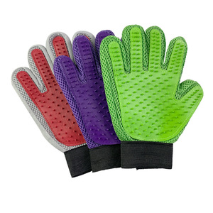 Gants de toilettage pour animaux Xintu, TPR, cinq doigts, pour enlever les poils des chats à poils courts, outil de bain et de massage - Product Image 2