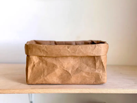 Sac de rangement en papier kraft lavable, grande capacité, panier pliable pour vêtements et jouets, logo personnalisé, vente en gros