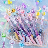 Stylo gel à paillettes liquides créatif mignon de dessin animé kawaii 2025 pour enfants