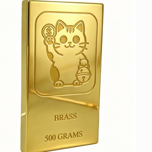Cheap Price 500G Bright <b>Brass</b> Bar Polished Mirror Souvenir Customizable Patterns <b>Brass</b> Ingot - Product Image 6