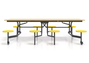 Ensemble de chaises pliantes en métal modernes personnalisables pour les cafétérias, les salles à manger des entreprises, les cantines, les salles à manger des employés, les écoles - Product Image 6