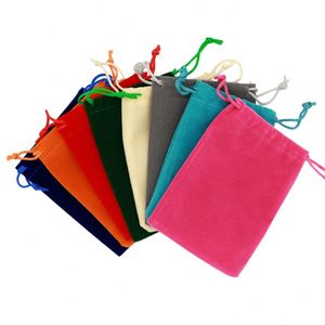 Pochette en velours à prix d'usine pour bracelets, bijoux, colliers et perles – Sac à bijoux en velours avec cordon de serrage - Product Image 5