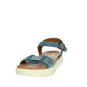 Sandalo basso da donna Geox D45SZA 022NF Avio Blue con tacco piatto - Product Image 6