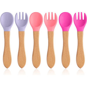 Prix usine bois <span class=keywords><strong>vaisselle</strong></span> pour enfants enfant en bas âge Led sevrage ensemble plaque d'aspiration Silicone bol bambou bébé alimentation ensemble - Product Image 4