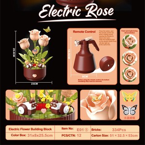 Planta en Maceta con Flor Eléctrica Mágica, Moderna y Lujosa, Ramo de Rosas con Control Remoto, Decoración para el Hogar, Iluminación Dinámica, Bloques de Construcción - Product Image 2