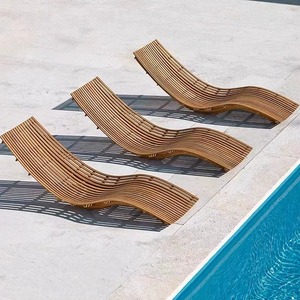 Chaise <span class=keywords><strong>de</strong></span> plage nordique en teck courbé, ensemble <span class=keywords><strong>de</strong></span> chaises longues d'extérieur pour piscine, mobilier <span class=keywords><strong>de</strong></span> jardin, villa, terrasse, lit <span class=keywords><strong>de</strong></span> <span class=keywords><strong>soleil</strong></span> - Product Image 1