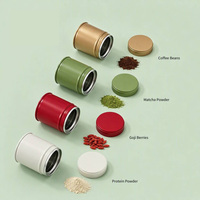 Boîtes en fer blanc 60*68mm 30g pour emballage de thé Matcha, hermétiques, avec pulvérisateur mat 3.5 OZ, qualité alimentaire