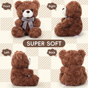 Ours en peluche mignon <span class=keywords><strong>de</strong></span> taille personnalisée, super doux, animaux en peluche, jouets en peluche brodés, peluches, cadeau pour les filles - Product Image 5