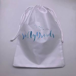 Sacs à cordon en soie 100% de haute qualité, sacs cadeaux en satin noir avec cordon pour vêtements - Product Image 2