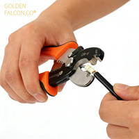 Pince à sertir multifonction DIY OEM réglable avec poignée souple en plastique et acier pour le dénudage et la coupe du PVC