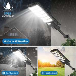 Farola Solar LED para Exteriores, Impermeable IP65, 50w 100w 150w 200w 250w 300w, Integrada, Todo en Uno - Product Image 3