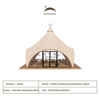 Tente de glamping en acier galvanisé, type tipi indien, yurt, pour la restauration et le camping