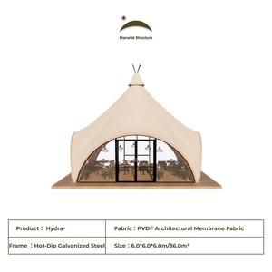 Tente de glamping en acier galvanisé, type <span class=keywords><strong>tipi</strong></span> indien, yurt, pour la restauration et le camping - Product Image 2