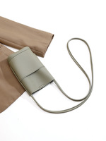 Dompet Ponsel Wanita Kulit PU Tas Bahu Kulit Lembut dengan Penutup Magnetik untuk Belanja Sehari-hari