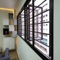 Grilles de sécurité horizontales en aluminium robustes pour systèmes de fenêtres, avec ventilation, pour appartements (vente en gros)
