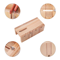 Ensemble d'outils de découpe de savon en pain de bois, moule à savon rectangulaire pour la fabrication de savon artisanal avec boîte en bois