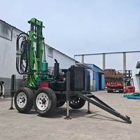 Rig de forage de puits d'eau portable hydraulique 230m, machine de forage de puits d'eau, forage de puits profonds