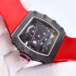 รุ่นล่าสุดปี 2026 - ตัวเรือนคาร์บอนไฟเบอร์ - ดีไซน์โปร่ง - นาฬิกาจักรกลทูร์บิญองคุณภาพสูง - Product Image 4