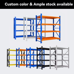 Étagère de rangement à 4/5 niveaux Étagère à usage moyen Étagères d'entrepôt en acier Étagère en métal réglable 200kg Assemblage relevable Étagère sans boulon - Product Image 2
